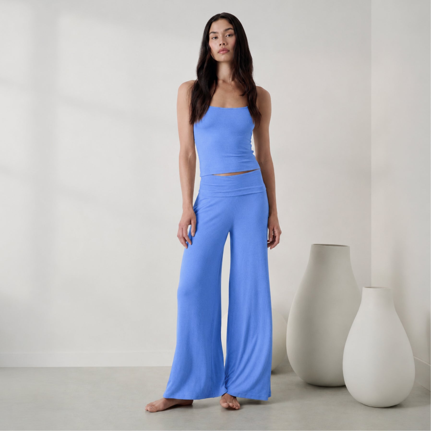 Lunya Pajamas - Soft Modal Rib Cami #Current Blue
