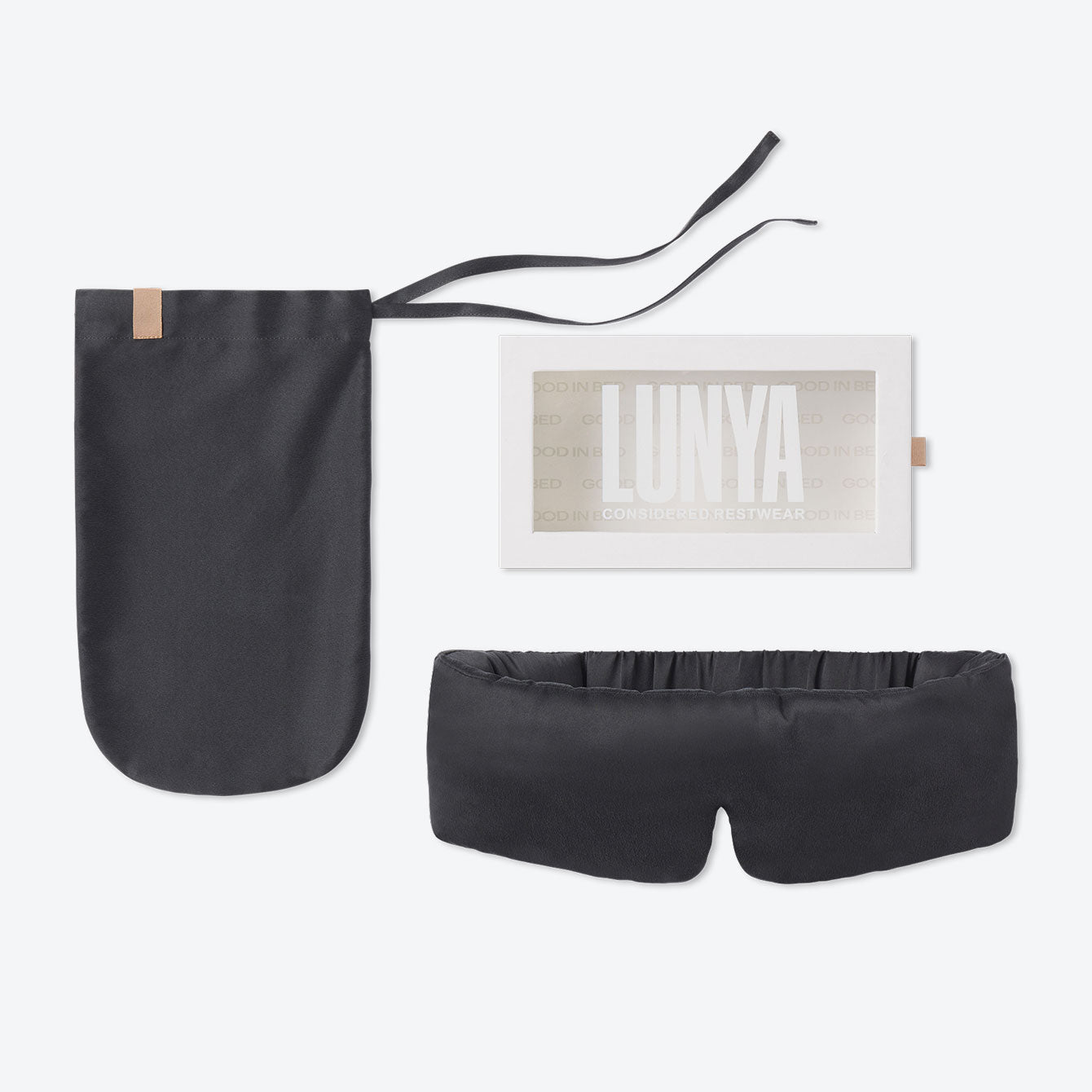 Lunya Weighted Washable Silk Sleep Mask - #Meditative Grey