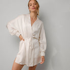 Lunya Sleepwear Washable Silk Robe - #Tranquil White