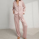 Lunya Pajamas Washable Silk Long Sleeve Pant Set - #Delicate Pink