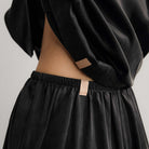 Lunya Pajamas - Washable Silk Long Sleeve Pant Set - #Immersed Black