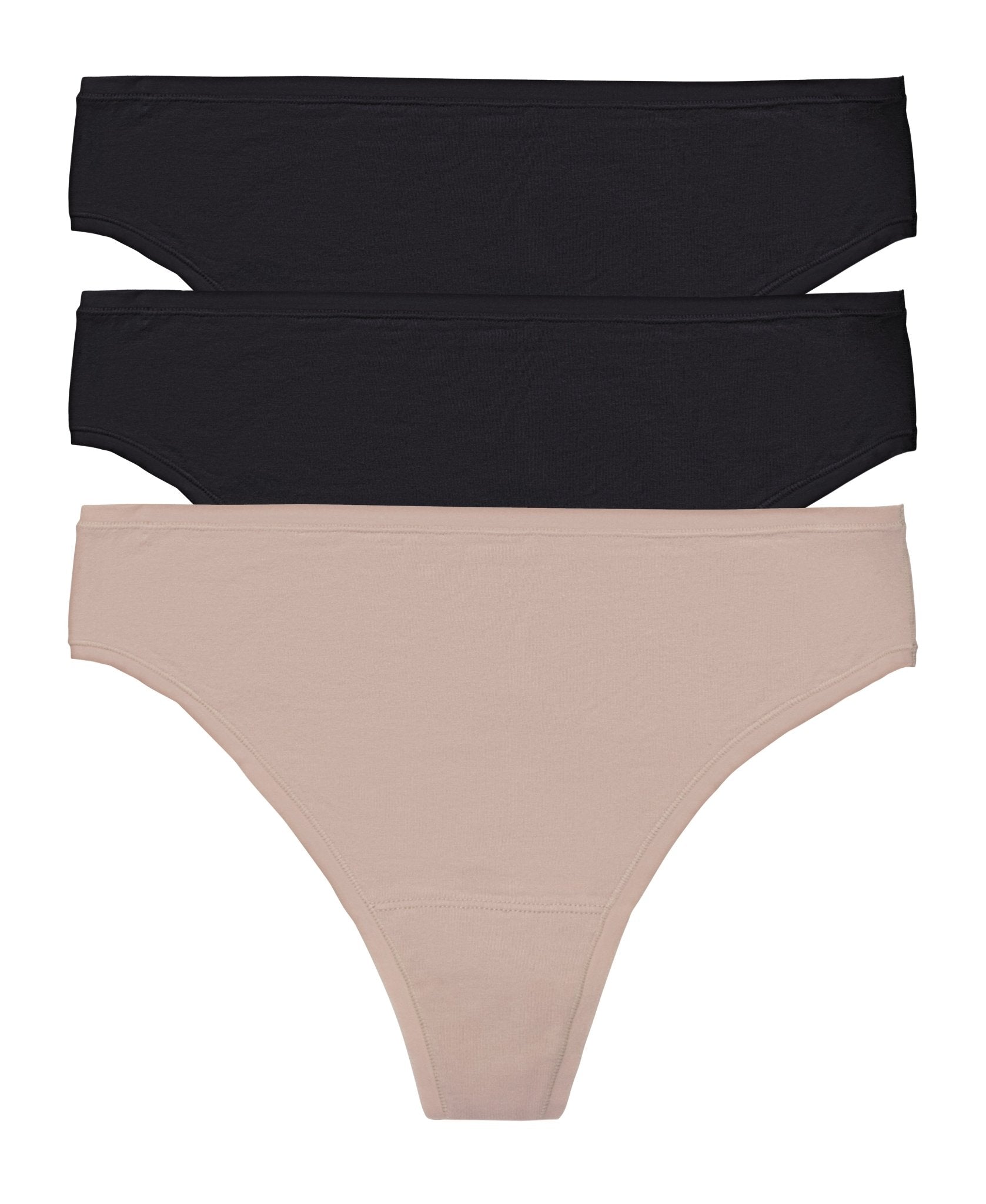 Bliss Bare Cotton Thong 3 - Pack - Thong - Natori