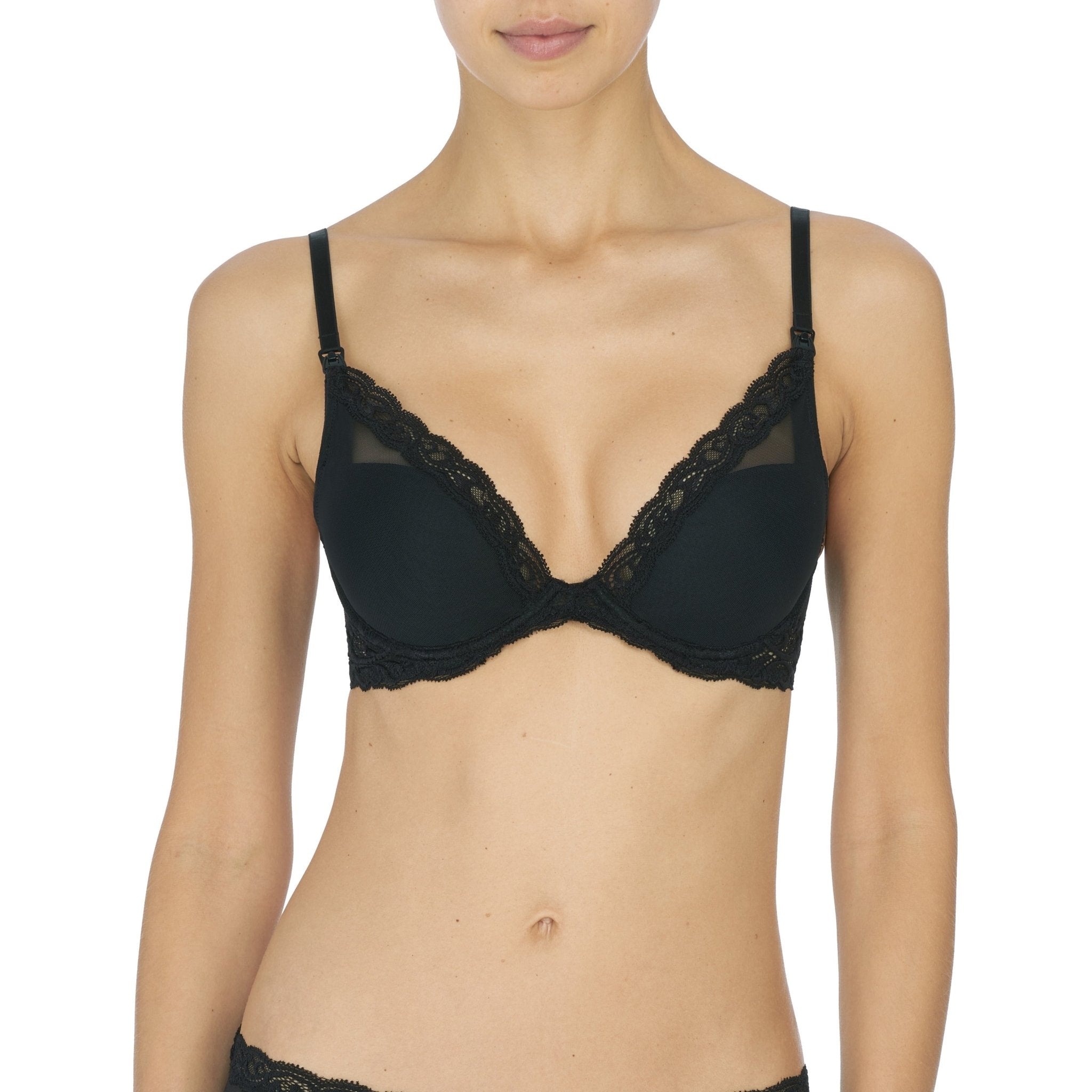 Feathers Lace Plunge Nursing T-Shirt Bra - Plunge - Natori