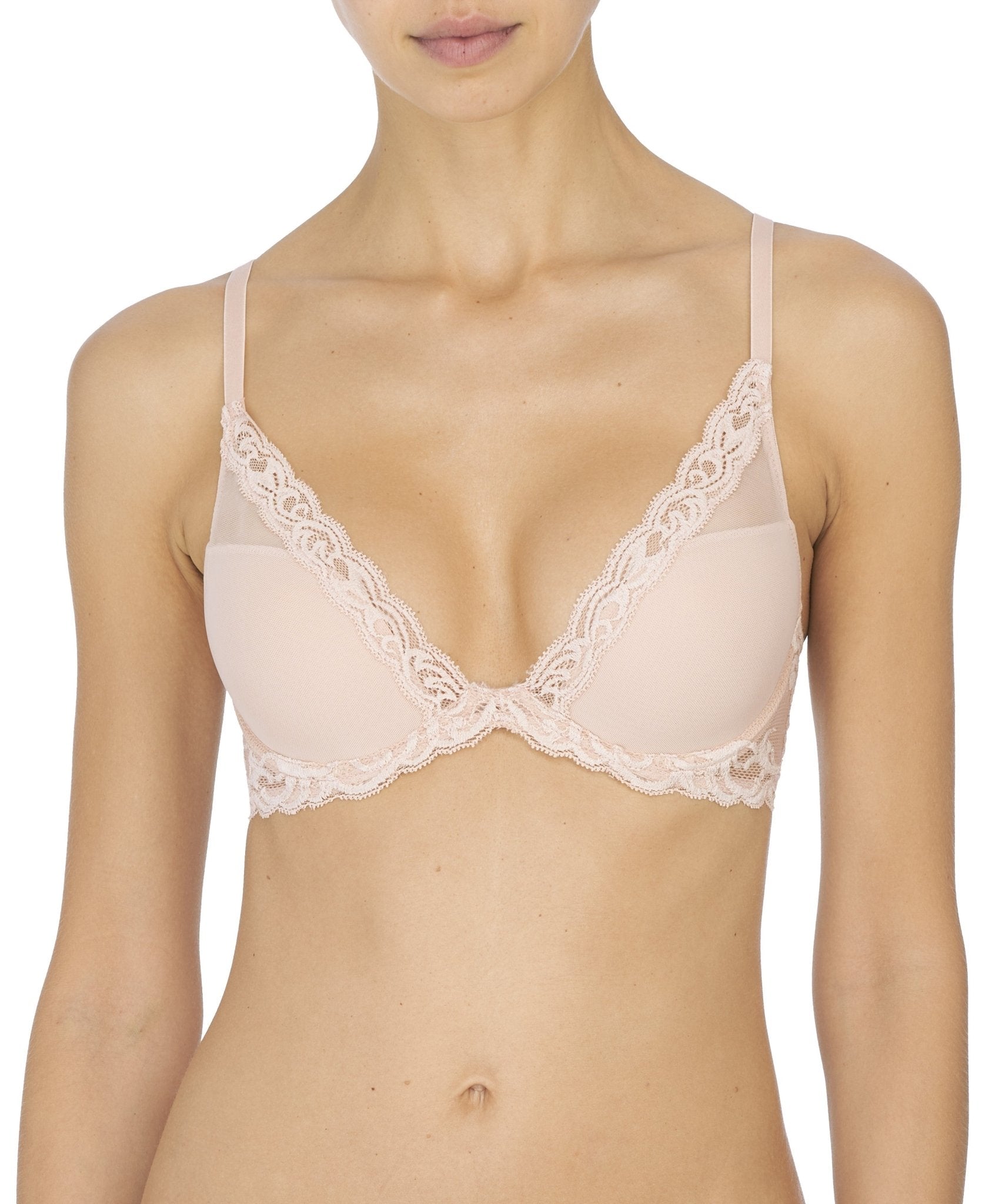 Feathers Lace Plunge T-Shirt Bra - Plunge - Natori