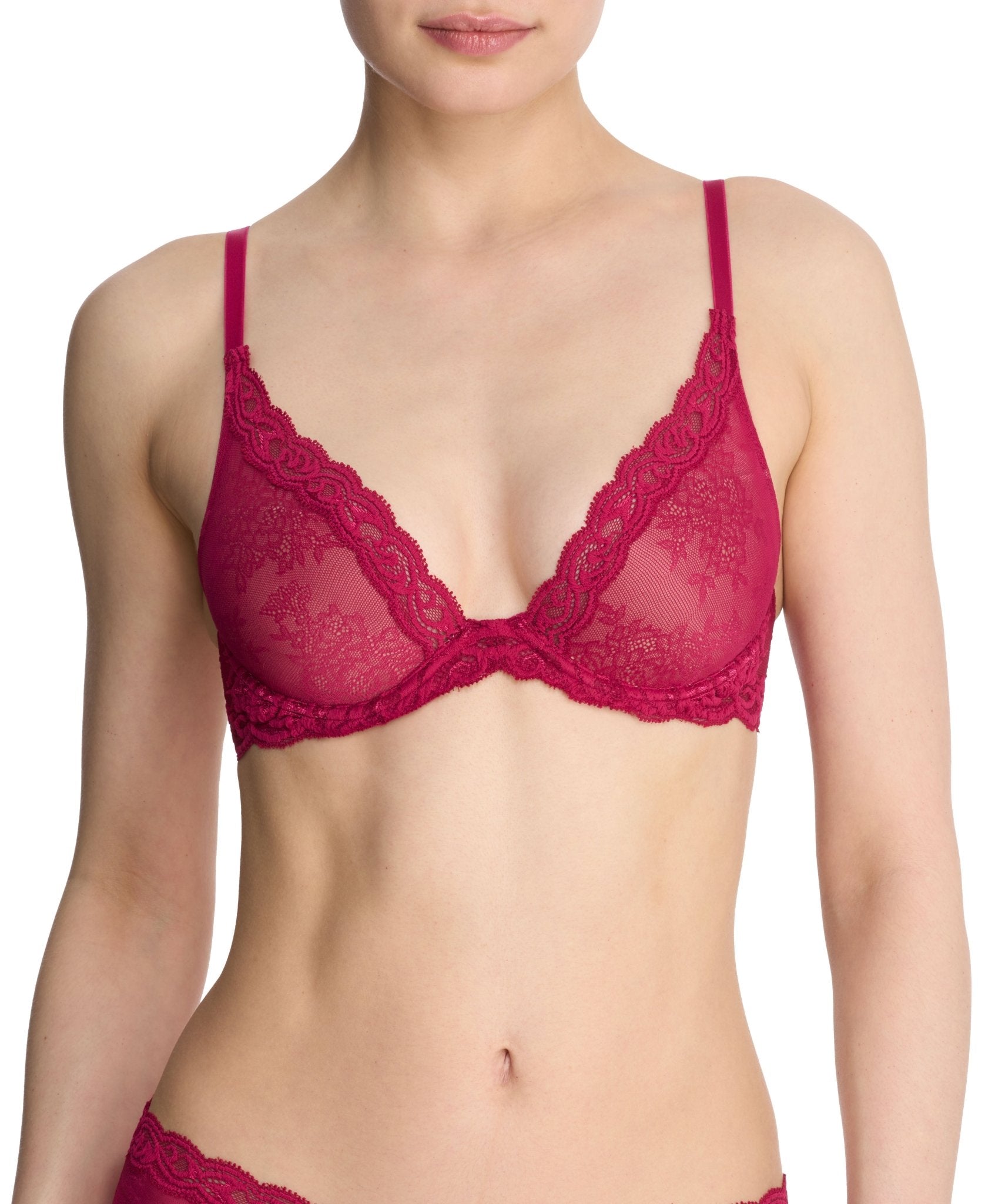 Feathers Lace Plunge T-Shirt Bra - Plunge - Natori