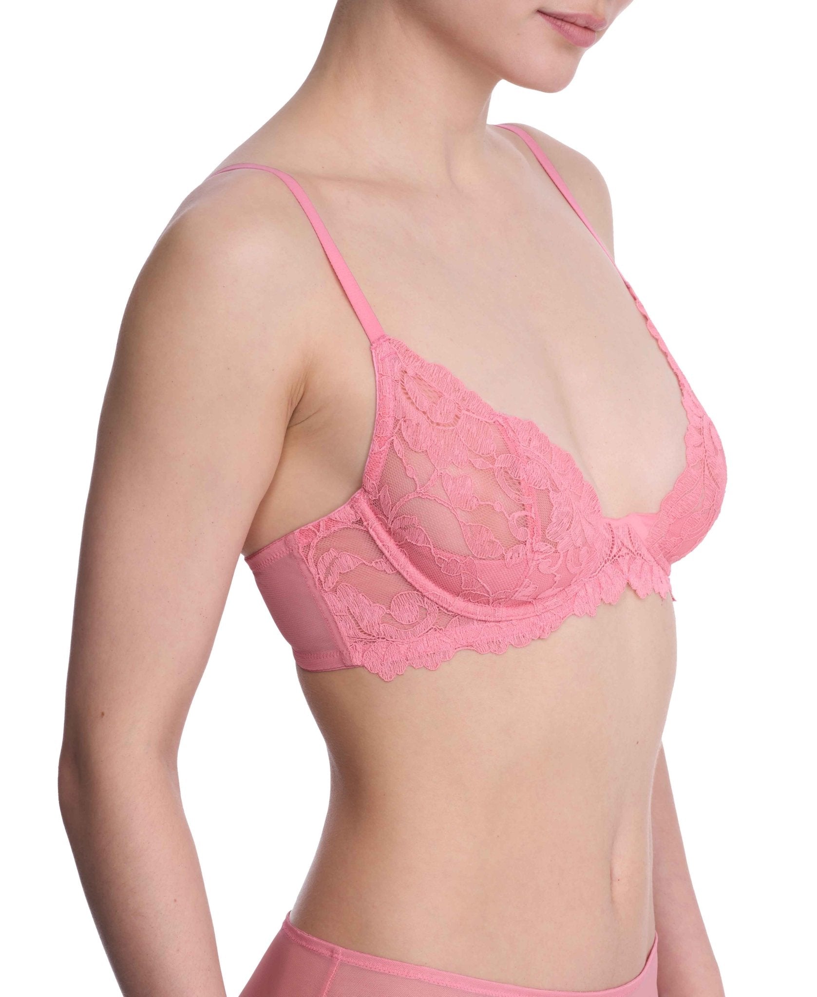 Peony Lace Demi Unlined Underwire Bra - Demi - Natori