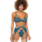 Constance Bra With Matching Garter And Crotchless Panty - Bra Set - Oh La La Cheri