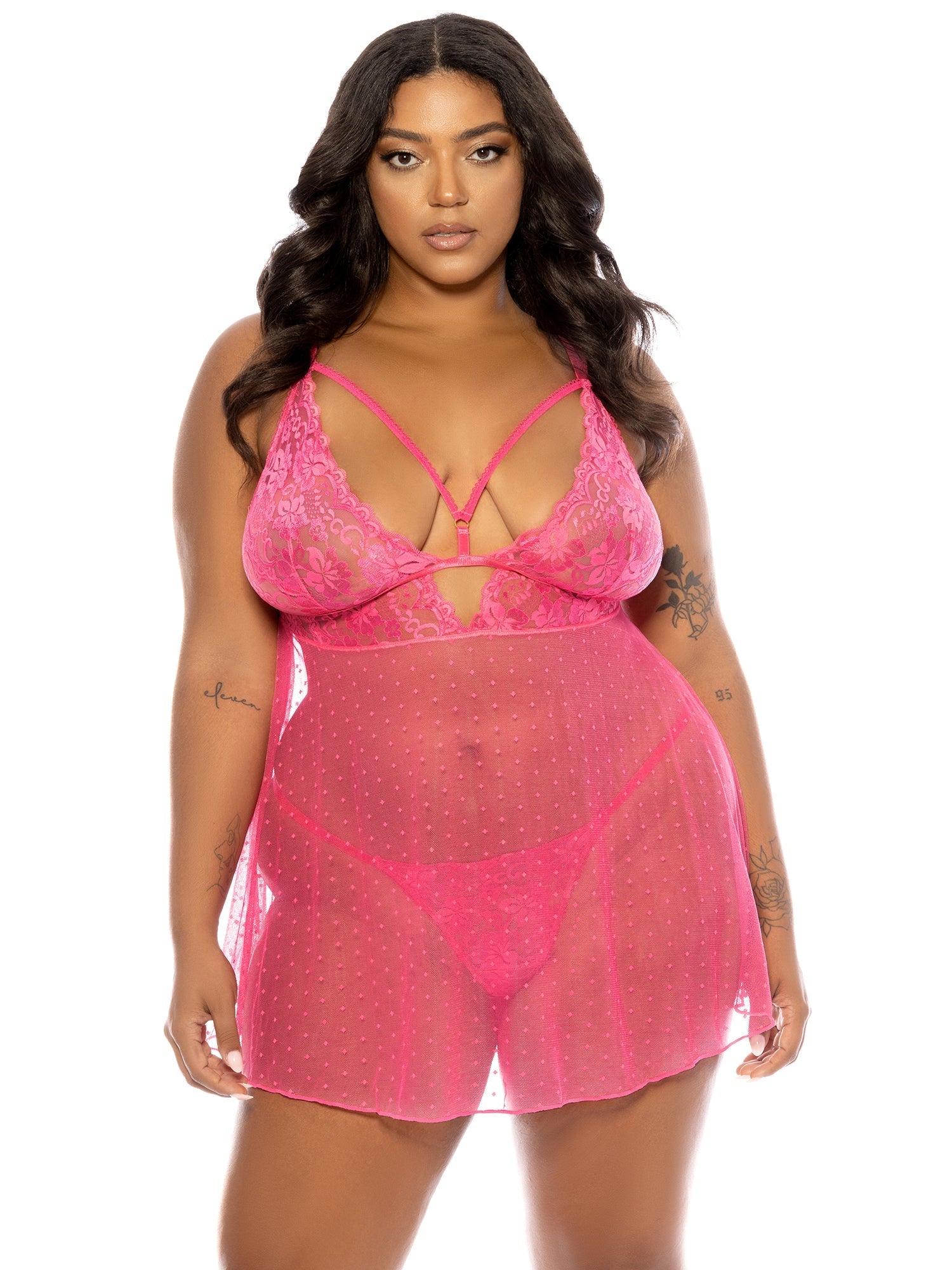 Curvy Aphrodite Lace Babydoll Dress - Babydoll - Oh La La Cheri