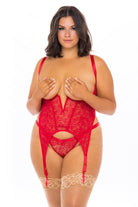 Curvy Maryl Open Cup Merrywidow Corset Bra Set - Bra Set - Oh La La Cheri