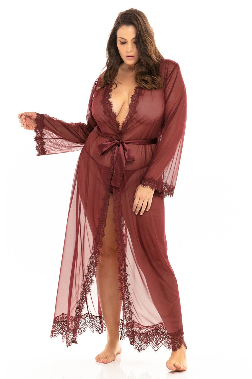 Curvy Provence Sheer Long Robe - Robe - Oh La La Cheri