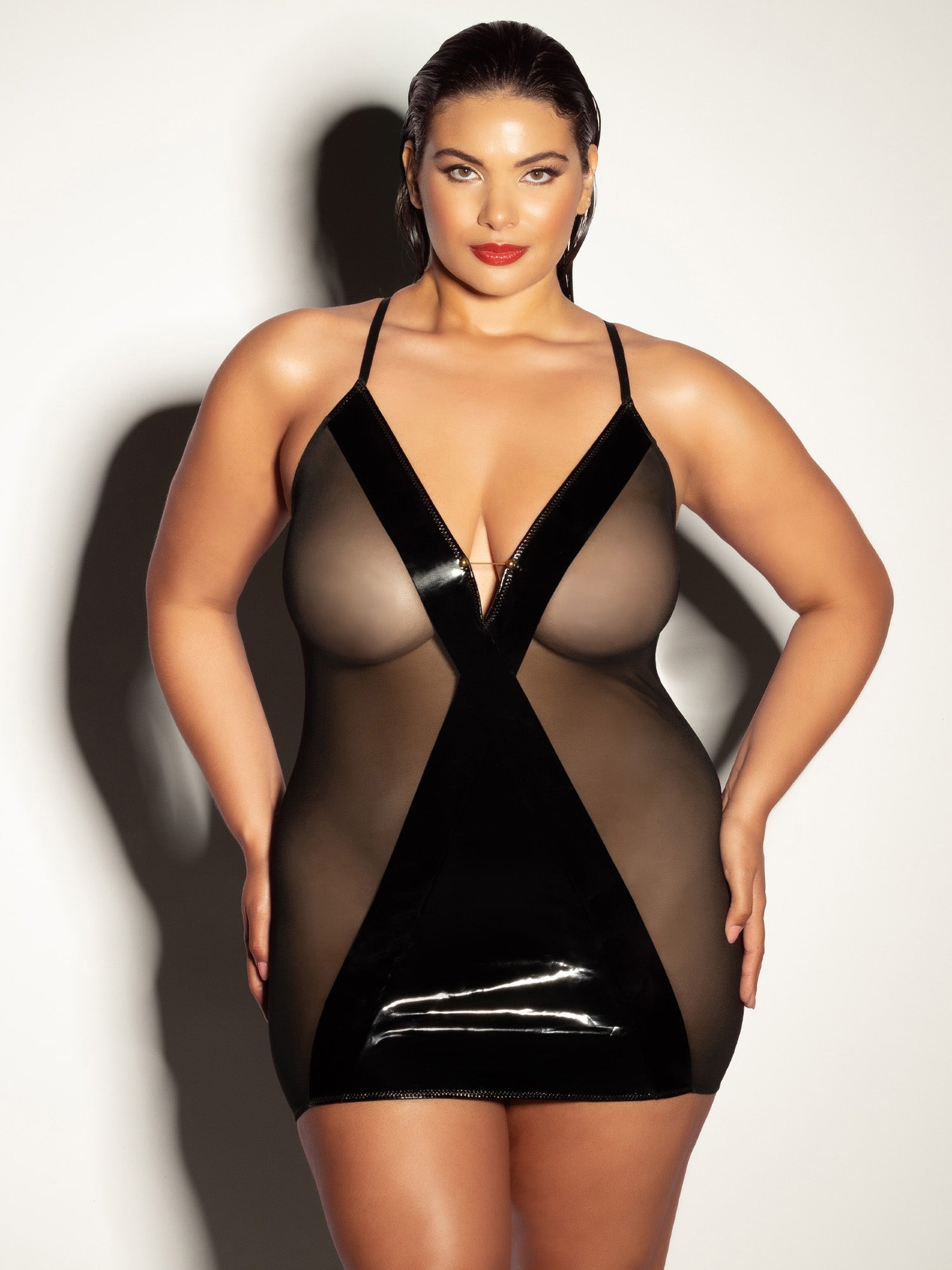 Fetish Curvy Finesse Sheer Babydoll Dress - Babydoll - Oh La La Cheri