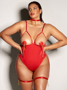 Fetish Curvy Play Open Cup Teddy - Teddy - Oh La La Cheri