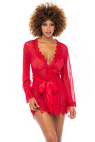 Provence Sheer Shortie Robe - G - String - Oh La La Cheri