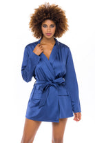 Saskia Satin and Lace Robe - Robe - Oh La La Cheri