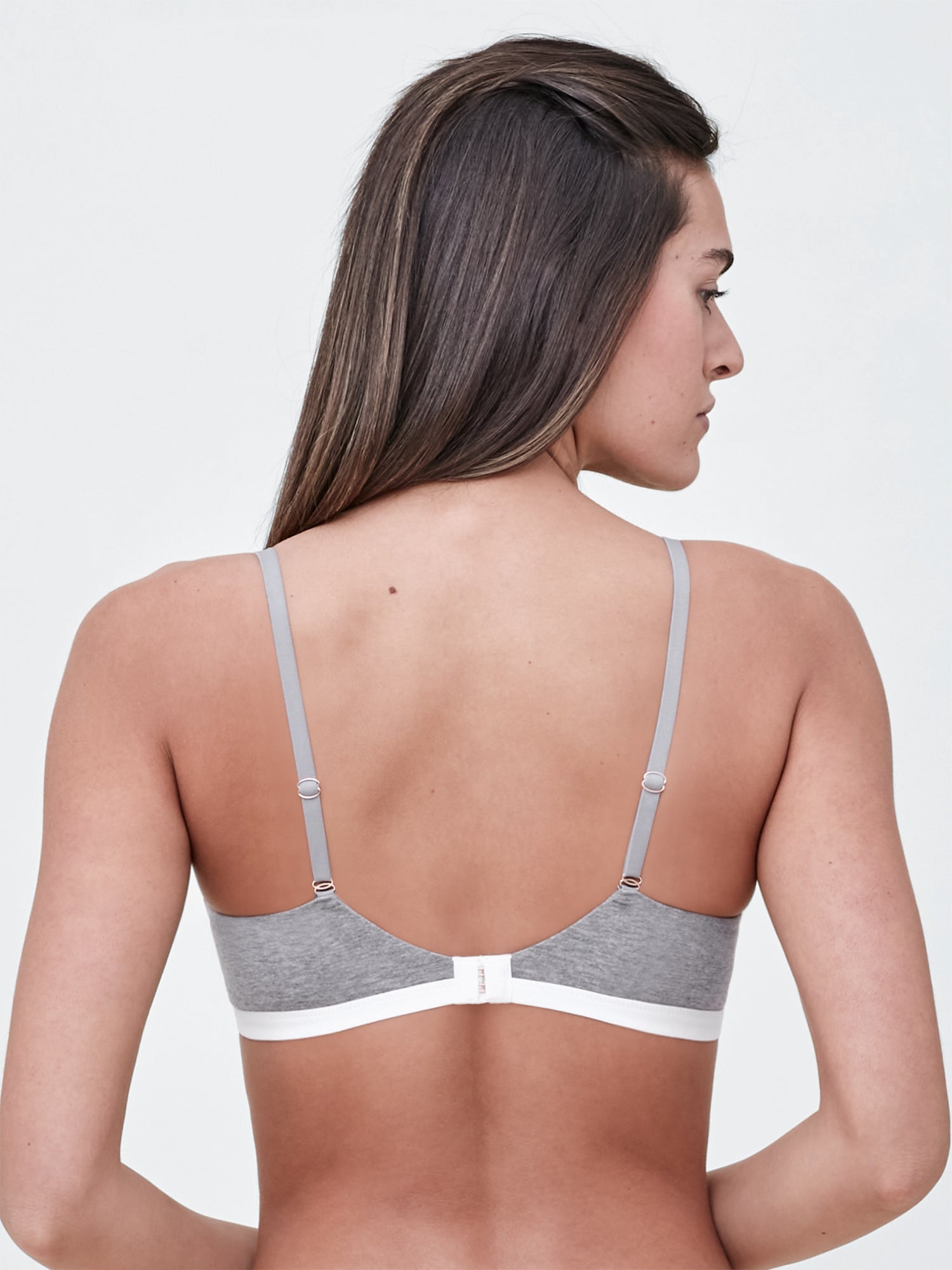 Adorned Cotton Plunge Wireless Bra - Bralette - Skarlett Blue