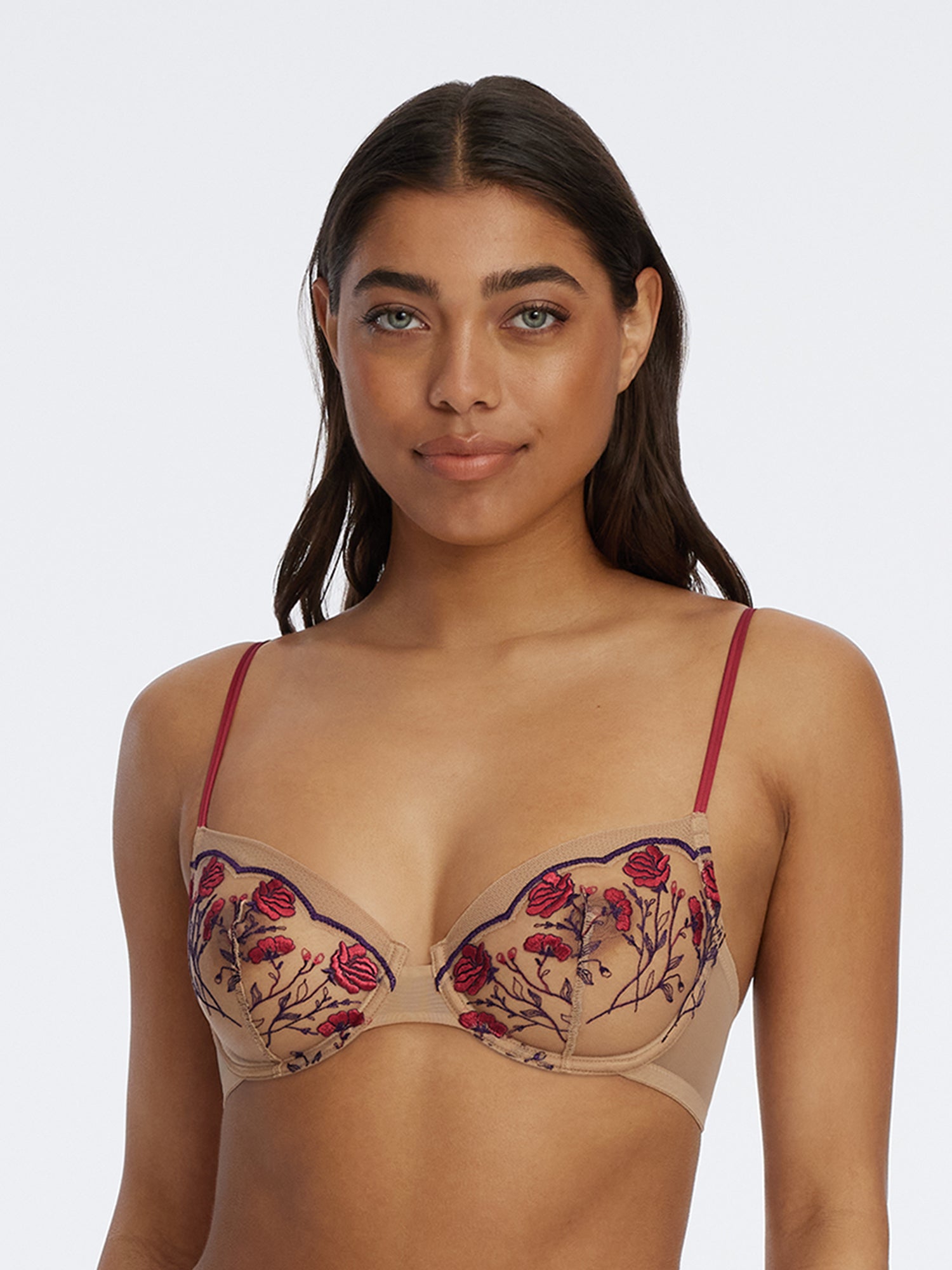 Enamoured Tattoo Lace Balconette Bra - Balconette - Skarlett Blue