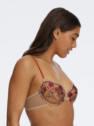 Enamoured Tattoo Lace Balconette Bra - Balconette - Skarlett Blue