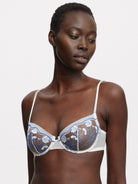 Enamoured Tattoo Lace Balconette Bra - Balconette - Skarlett Blue