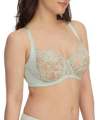 Entice Lace Full Coverage Balconette Side Support Underwire Bra - Side Support - Skarlett Blue