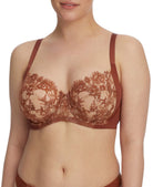 Entice Lace Full Coverage Balconette Side Support Underwire Bra - Side Support - Skarlett Blue