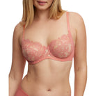 Entice Lace Full Coverage Balconette Side Support Underwire Bra - Side Support - Skarlett Blue