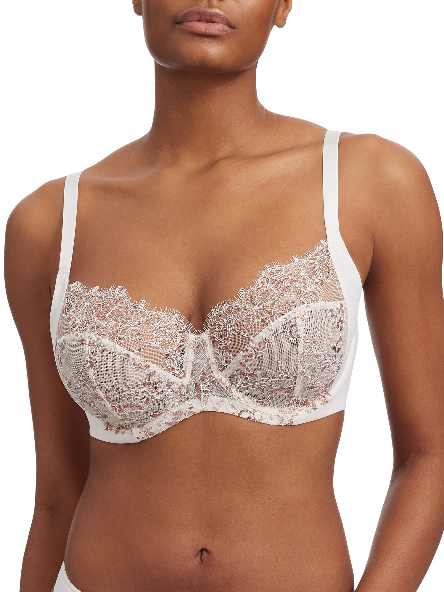 Entice Lace Full Coverage Side Support Underwire Bra - Side Support - Skarlett Blue
