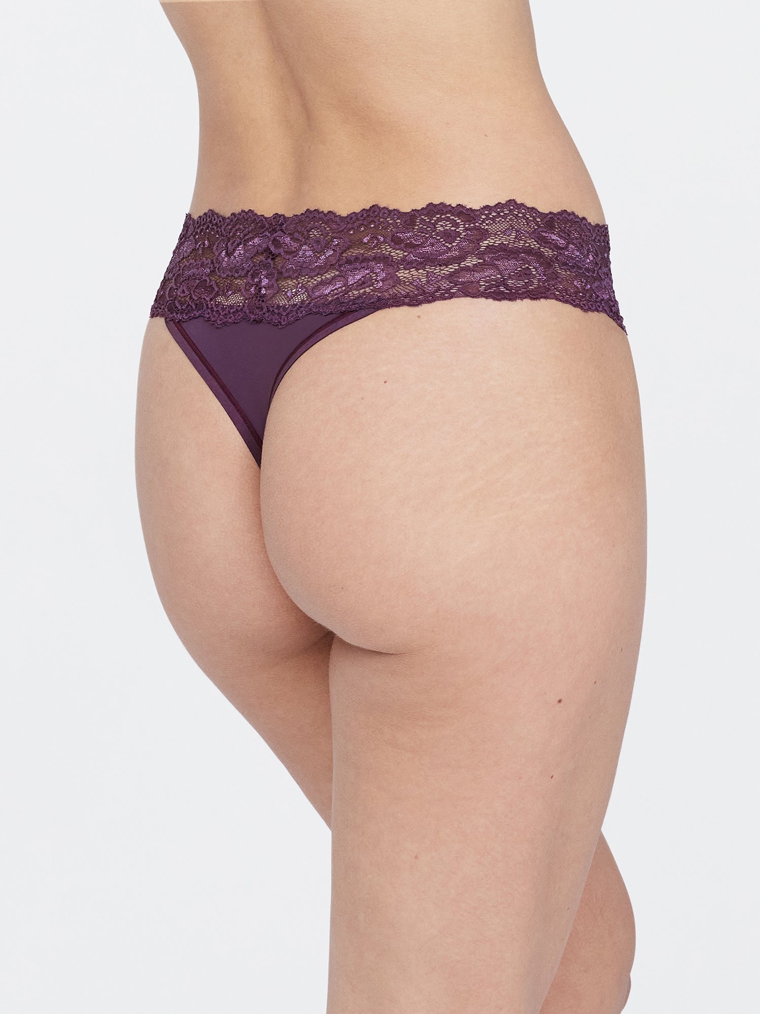 Goddess Lace Trim Thong - Thong - Skarlett Blue