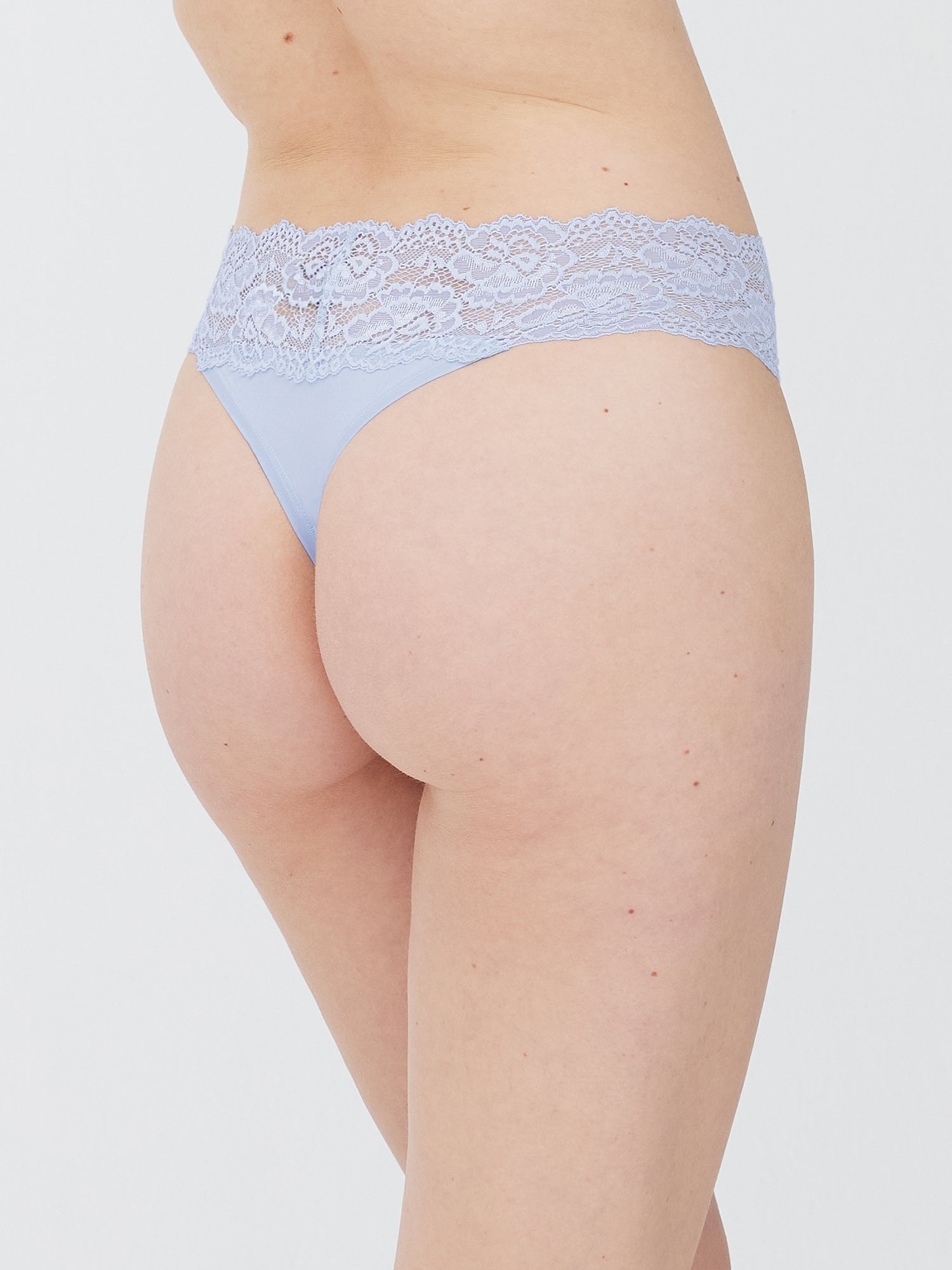 Goddess Lace Trim Thong - Thong - Skarlett Blue