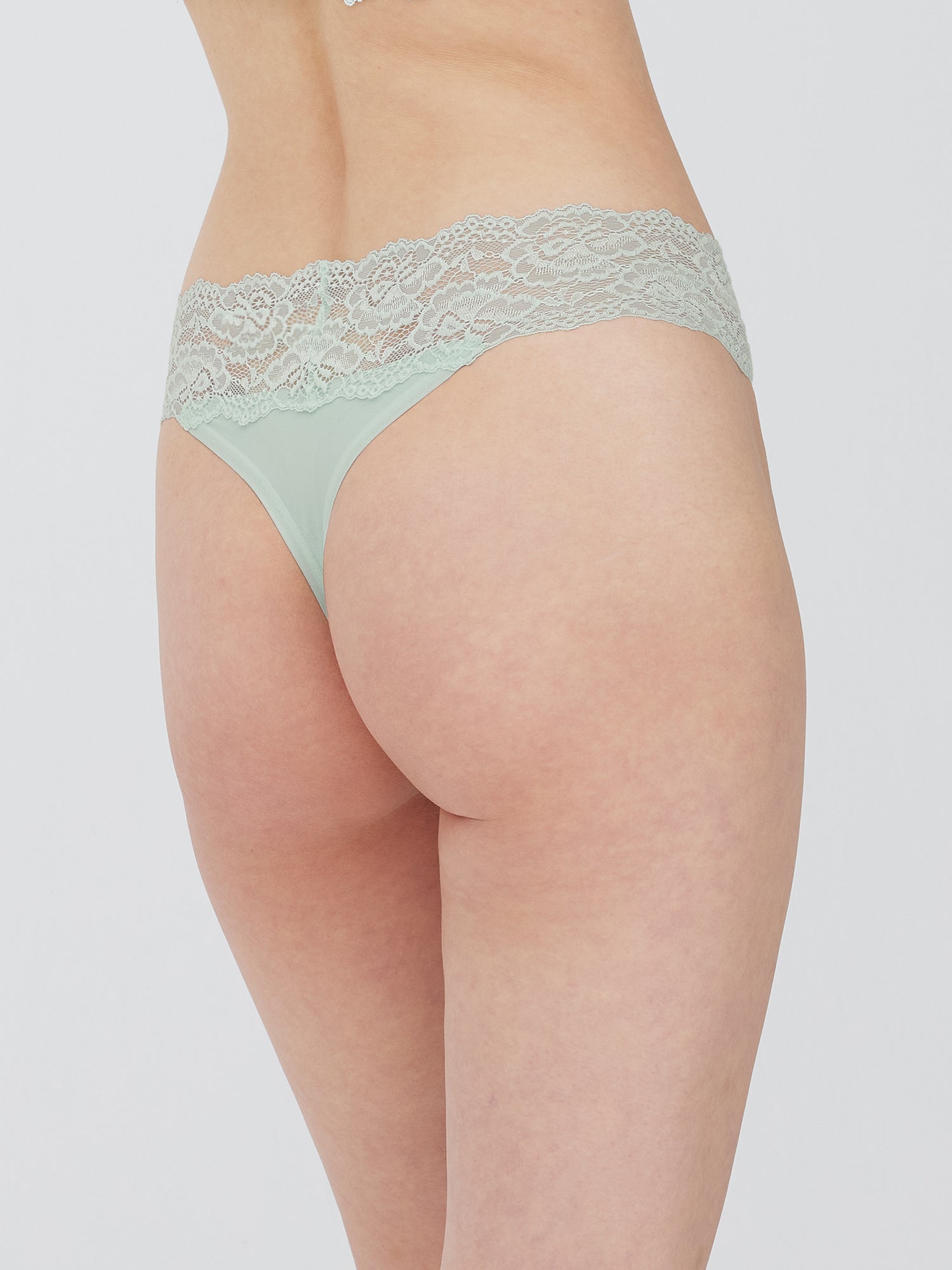 Goddess Lace Trim Thong - Thong - Skarlett Blue