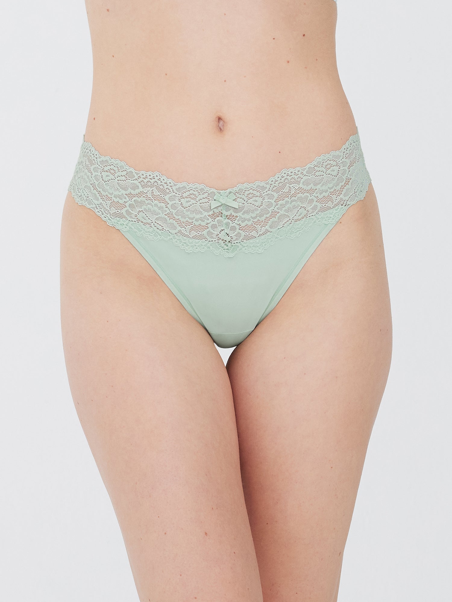 Goddess Lace Trim Thong - Thong - Skarlett Blue