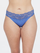 Goddess Lace Trim Thong - Thong - Skarlett Blue