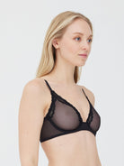 Passion Mesh Unlined Underwire Bra - T-Shirt - Skarlett Blue