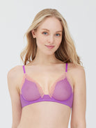 Passion Mesh Unlined Underwire Bra - T-Shirt - Skarlett Blue