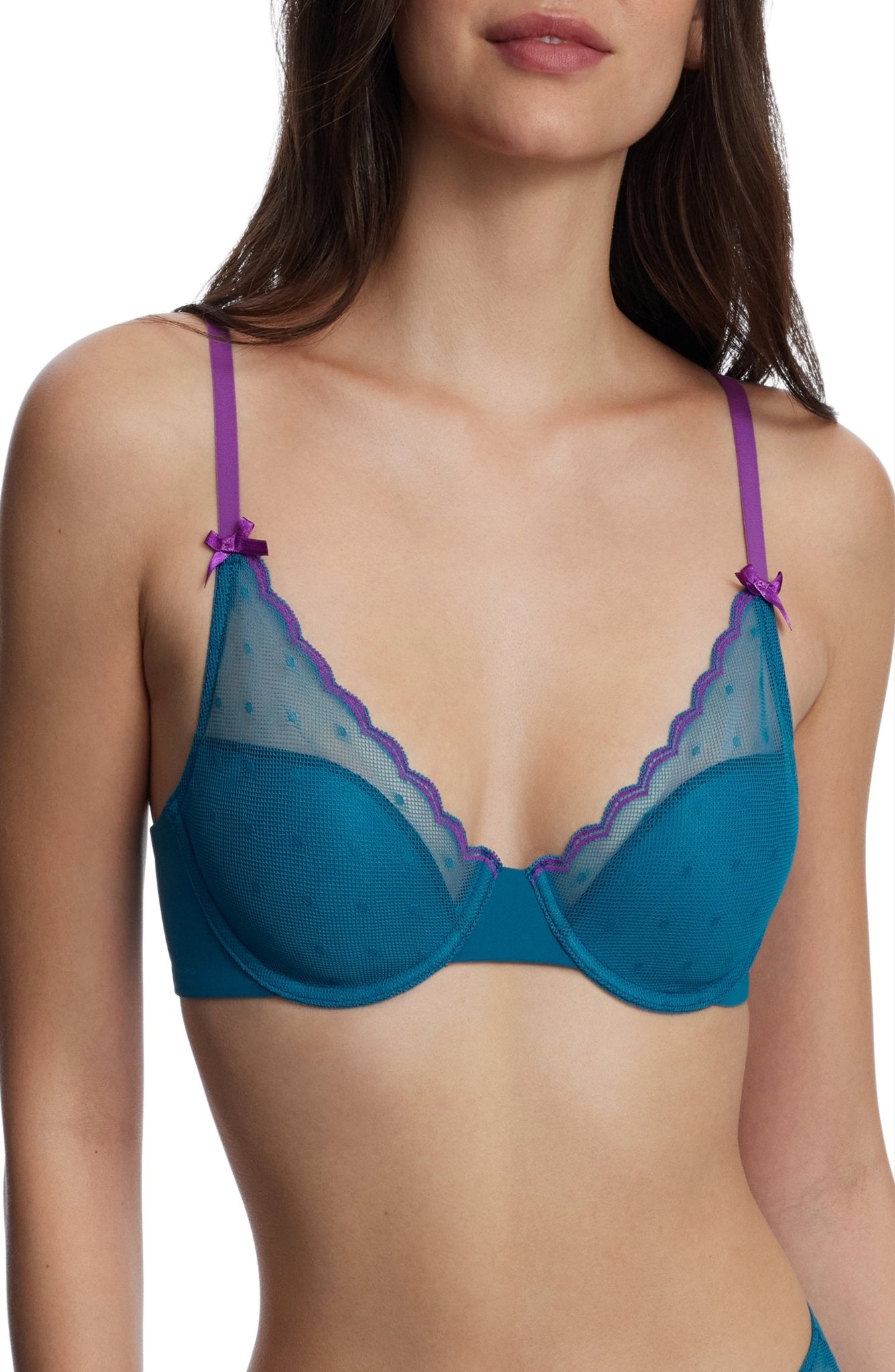 Siren Lightly Lined Lace Underwire Bra - Lightly Lined - Skarlett Blue