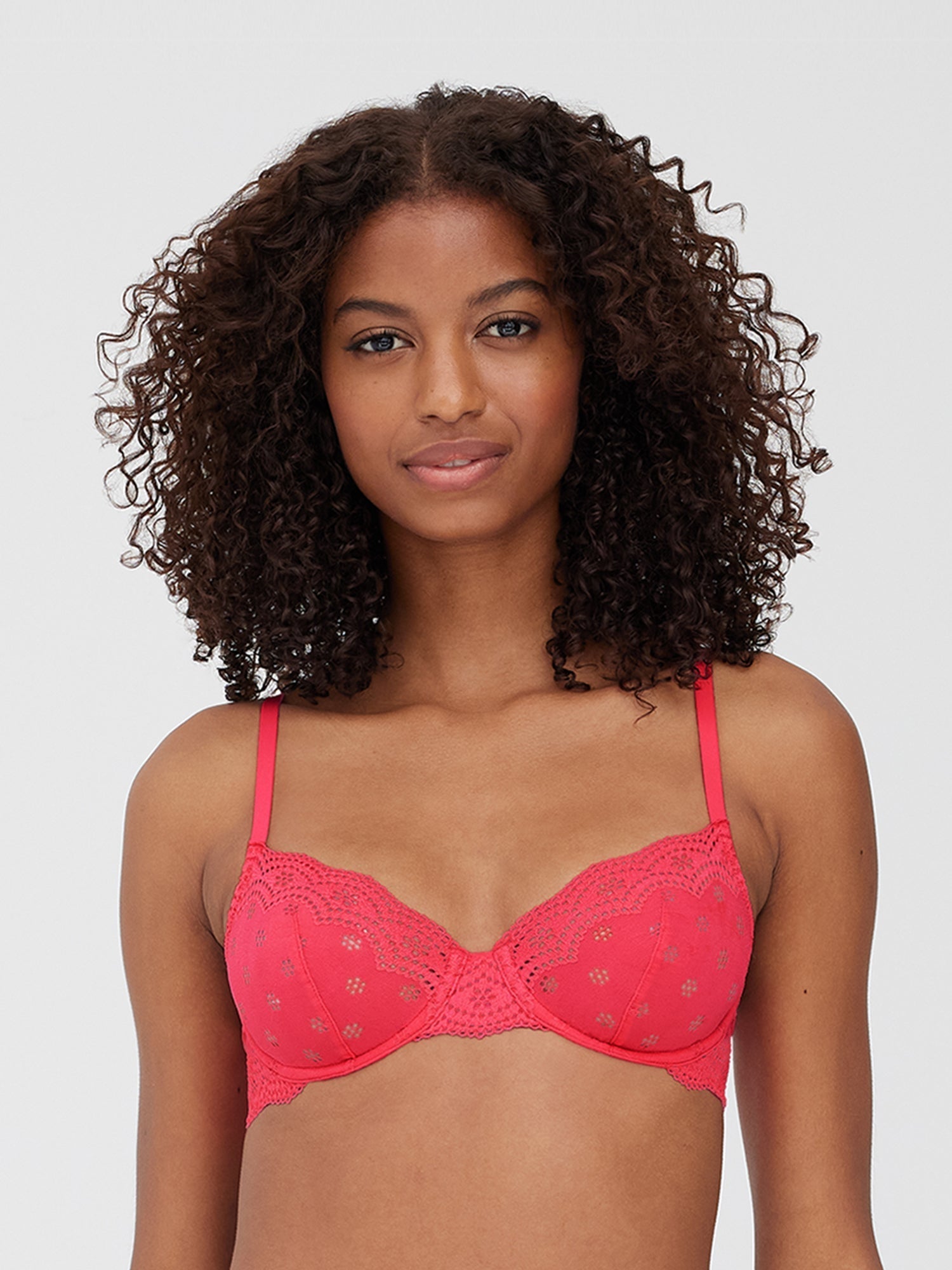 Smitten Eyelet Unlined Underwire Bra - Demi - Skarlett Blue