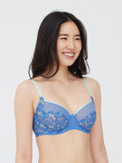 Spellbound Sheer Side Support Bra - Side Support - Skarlett Blue