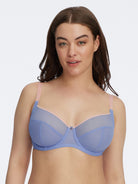 Spellbound Sheer Side Support Bra - Side Support - Skarlett Blue