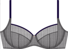 Spellbound Sheer Side Support Bra - Side Support - Skarlett Blue